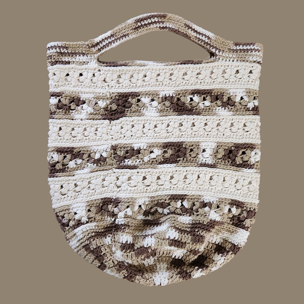 Handmade Shopping Bag Crochet Tote Textured - Picture 5 of 6